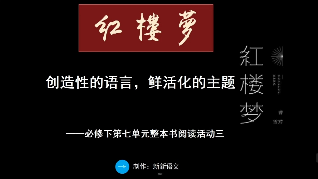 高中语文课件:必修下第七单元学习活动三:创造性的语言,鲜活化的主题哔哩哔哩bilibili