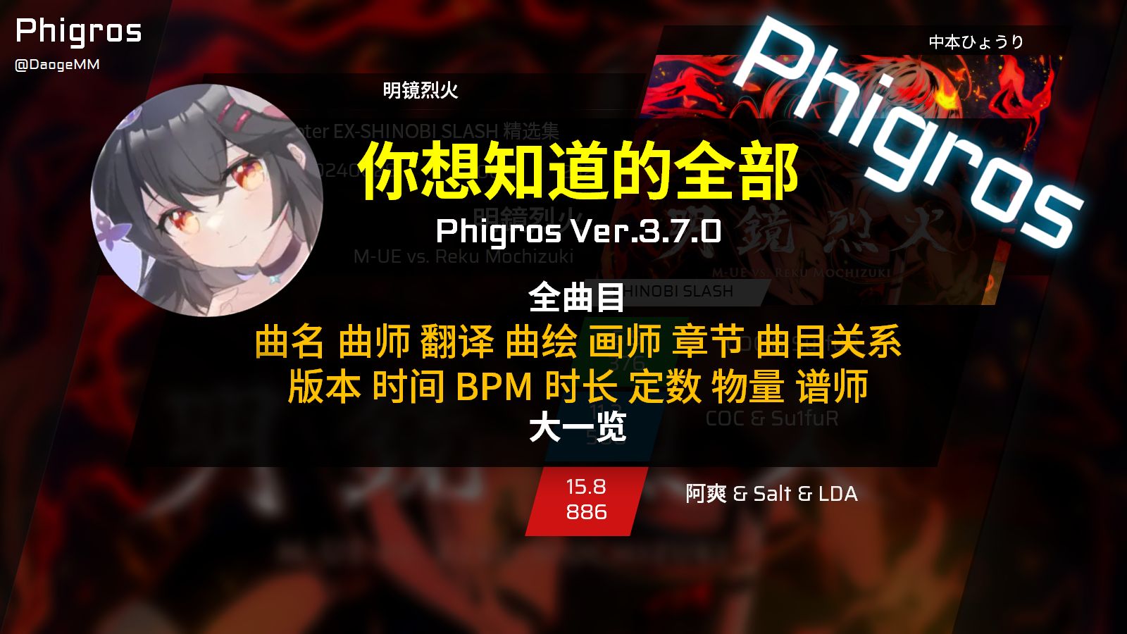 [Phigros Ver.3.7.0] 全曲目详细信息统计 | 你想看的这里都有哔哩哔哩bilibili演示