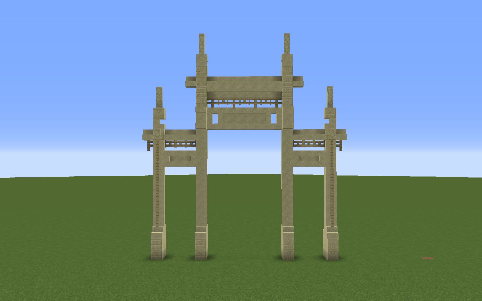 【我的世界】中国牌坊系列01——石牌坊_哔哩哔哩_bilibili