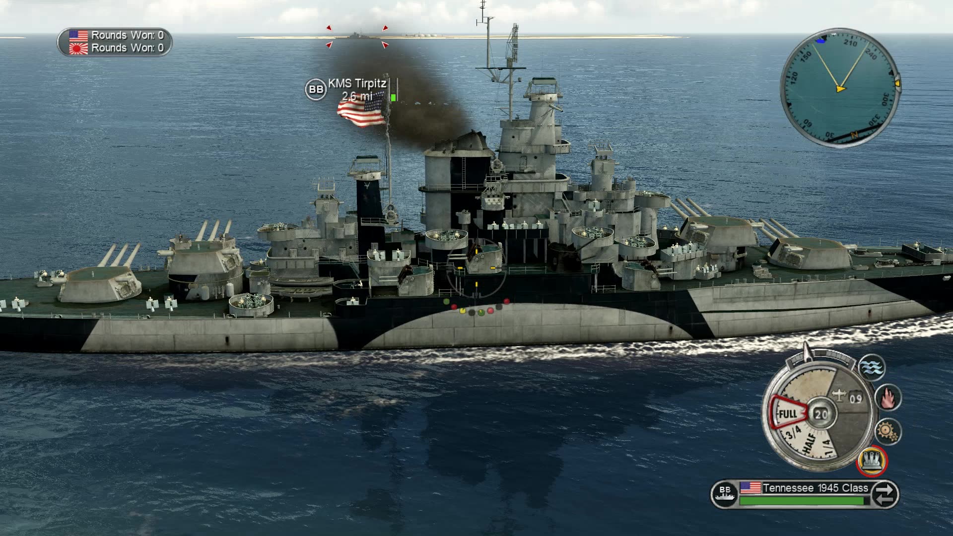 战斗位置太平洋单位mod美帝铁乌龟系列四田纳西级战列舰