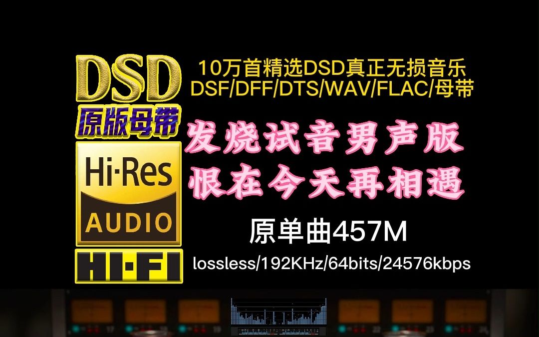 [图]发烧试音男声版《恨在今天再相遇 》DSD完整版【10万首精选真正DSD无损HIFI音乐，百万调音师制作】