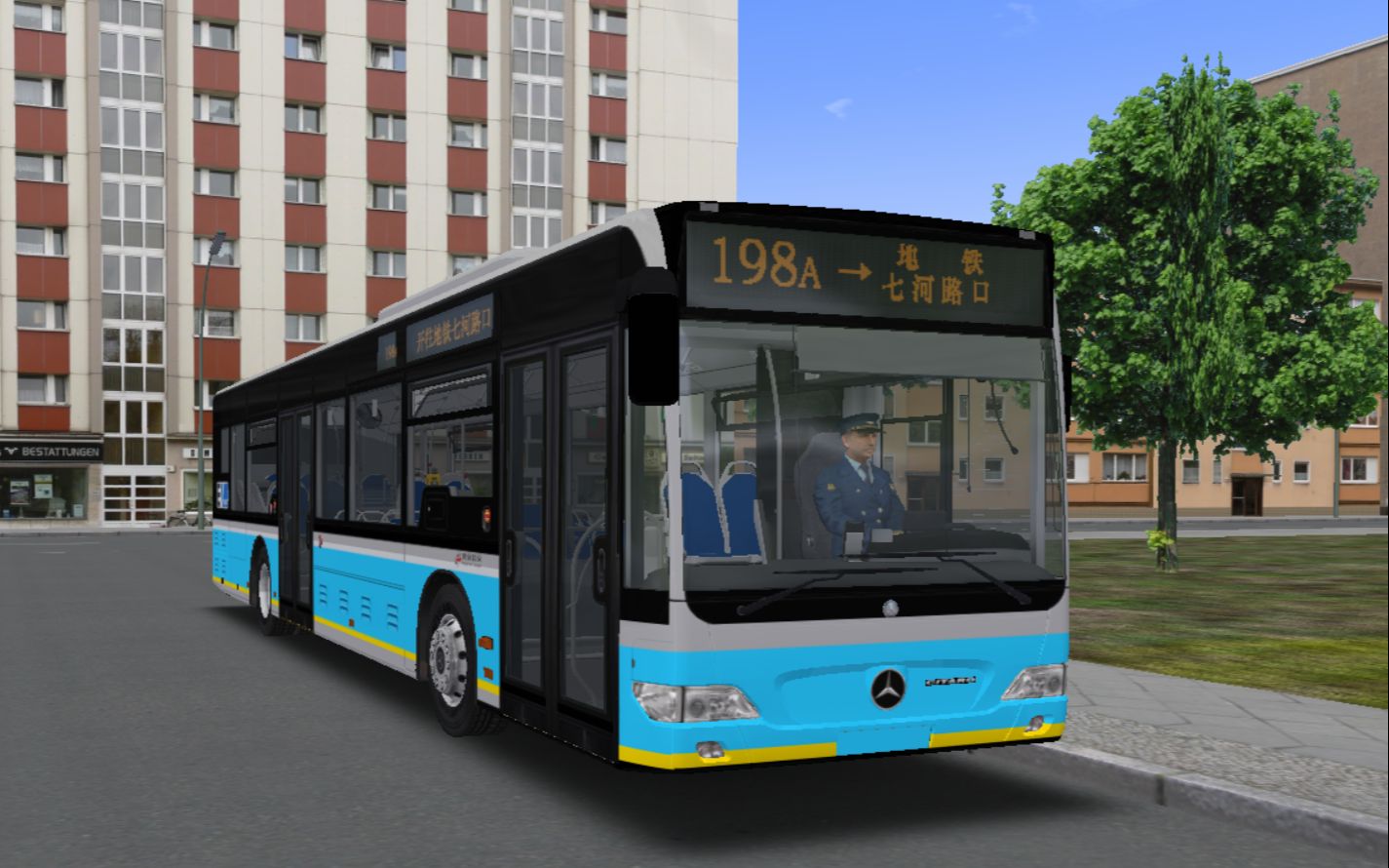 【omsi2-16】驾驶bj6123evca-37运行于金河市198a路(银杏园公交站