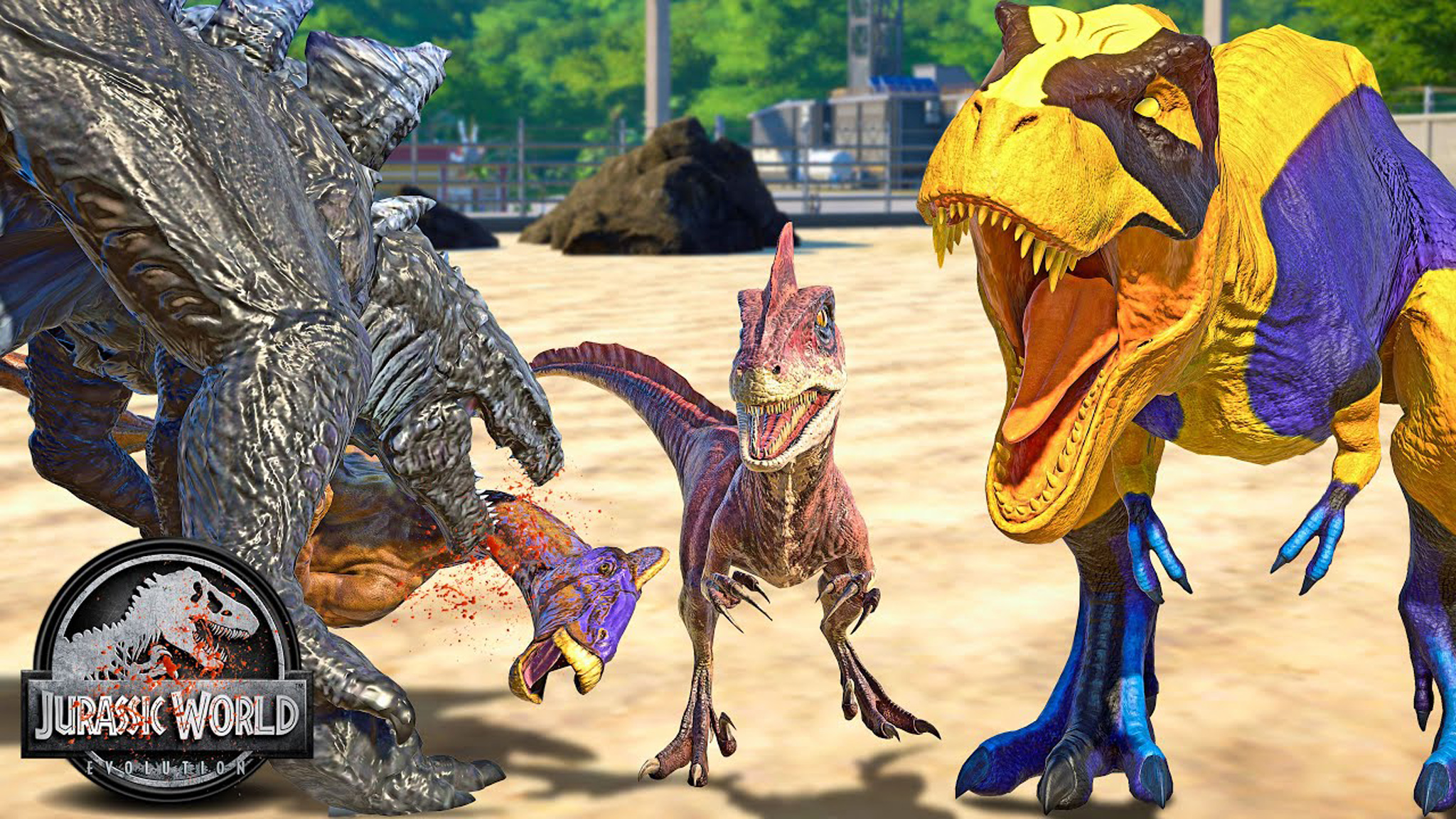 哥斯拉 vs "金刚狼"暴龙,"小丑"艾伯塔龙 ~ 侏罗纪世界进化