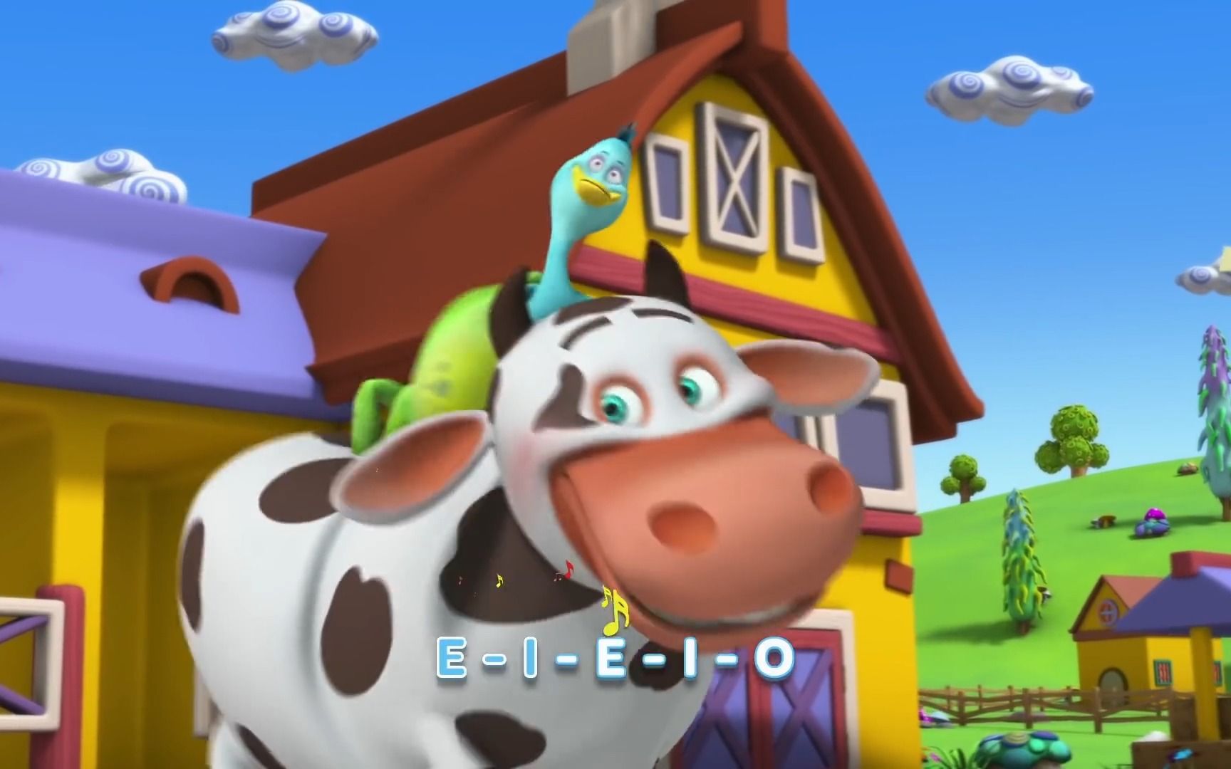 [图]Old MacDonald Had A Farm - MooMoo & The Barn House Family #SingAlong #NurseryRhy