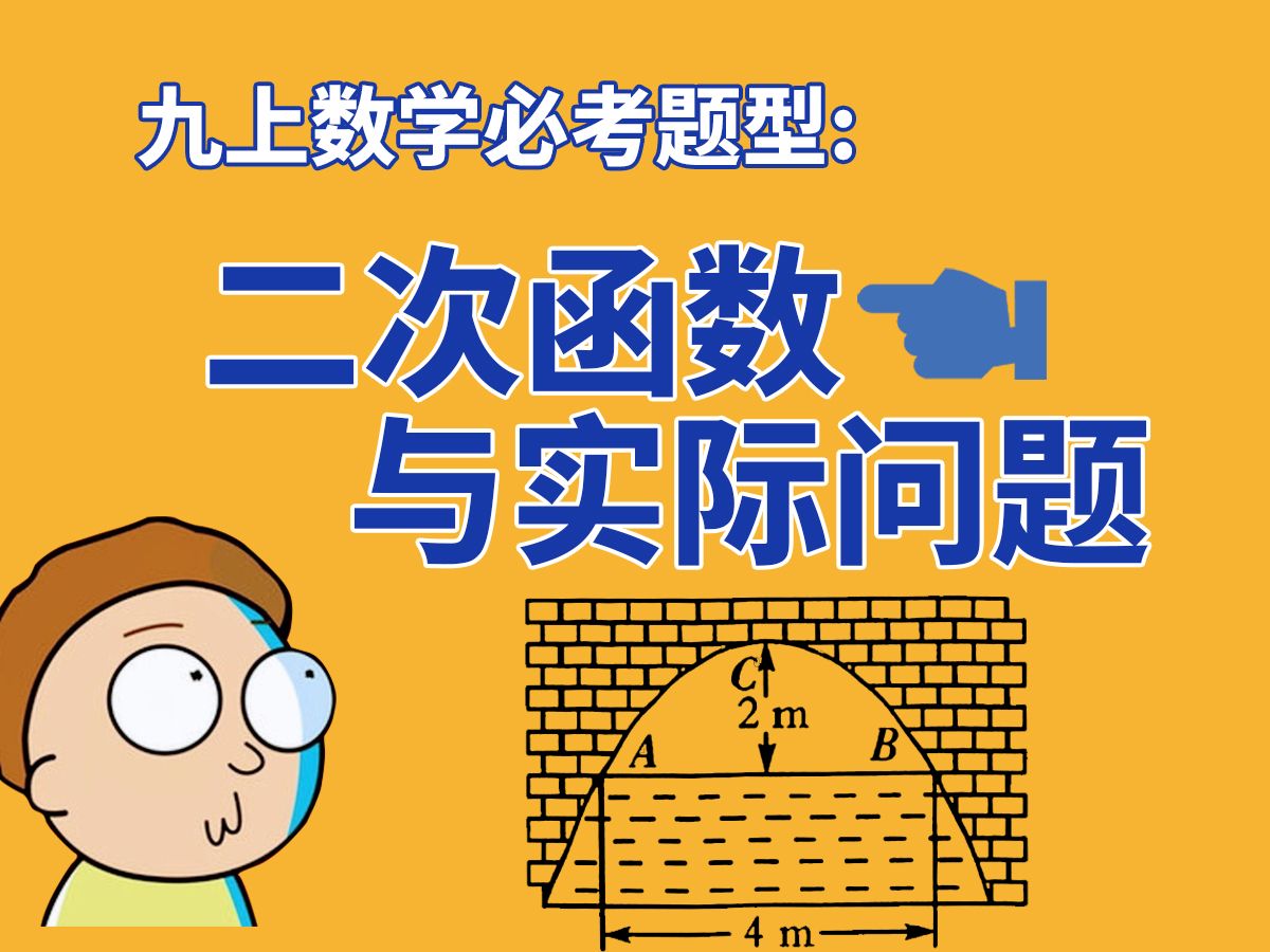 【二次函数题型汇总】二次函数与实际问题,题型总结,包含:拱桥、面积最大值、利润问题哔哩哔哩bilibili