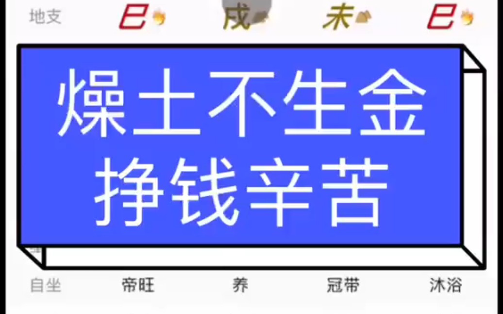 燥土不生金,赚钱辛苦!