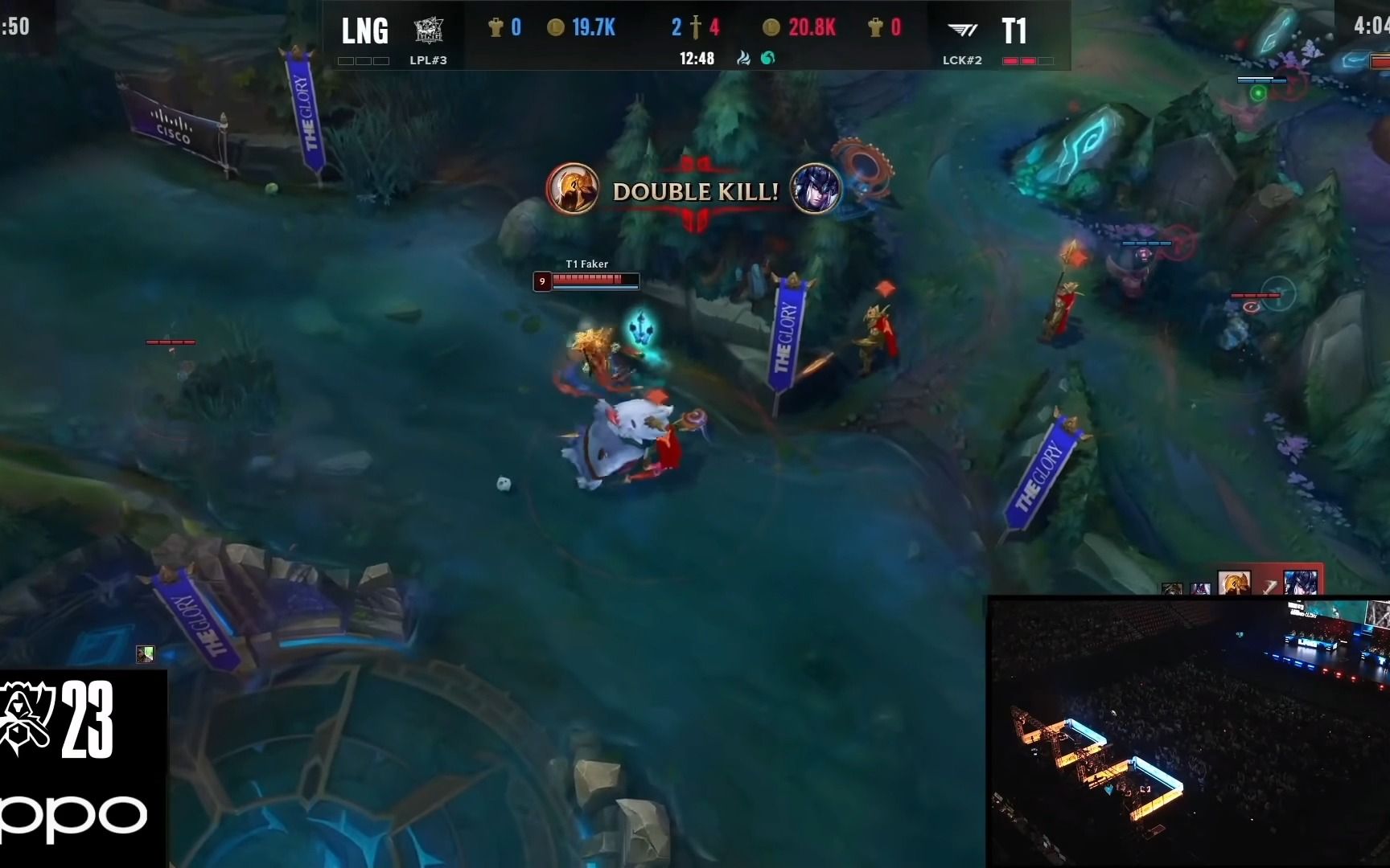 t1 vs lng faker沙皇游走 击杀zika鳄鱼和tarzan猪妹