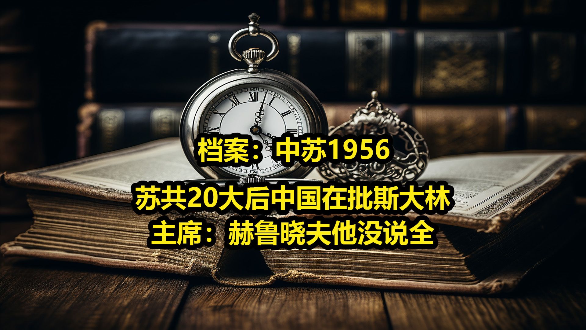 档案:苏共20大后新中国再批斯大林,主席:赫鲁晓夫没说全,听我继续从头说哔哩哔哩bilibili