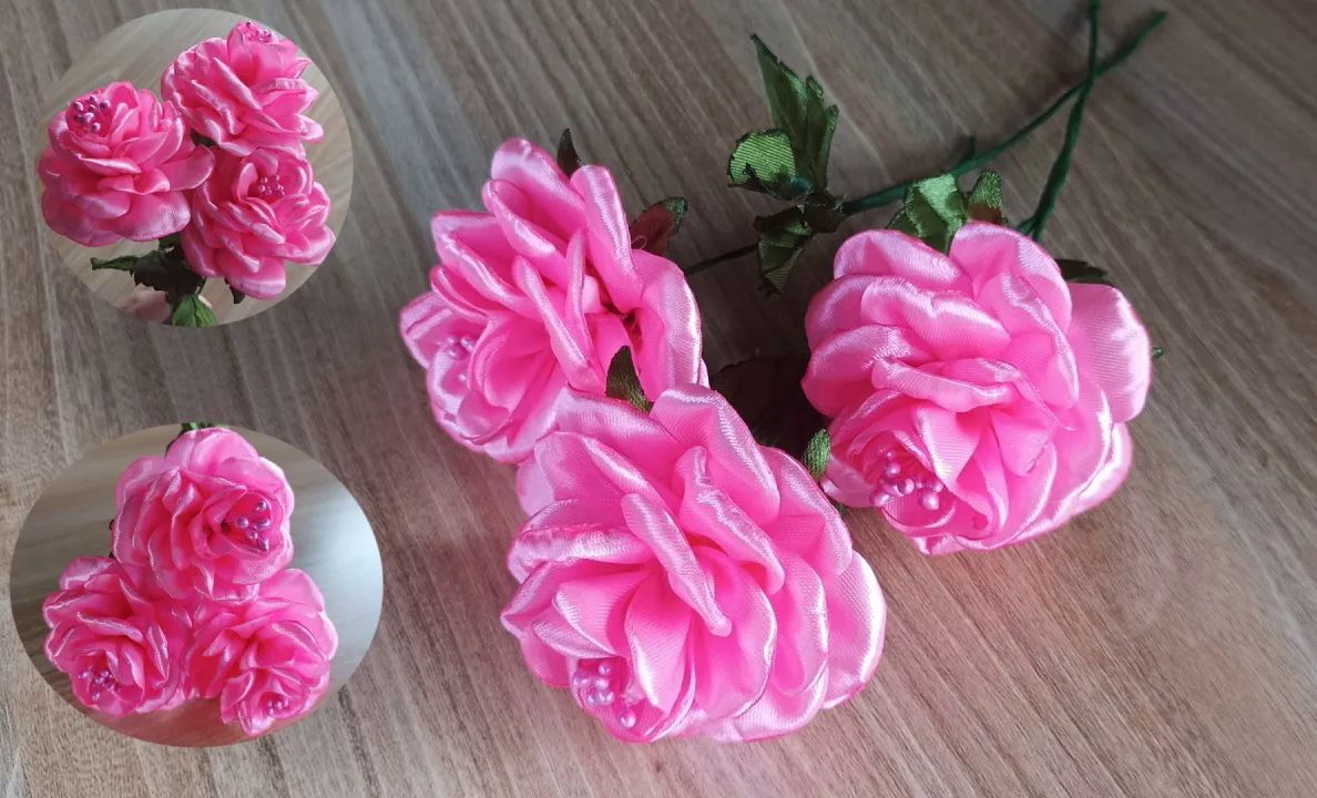 【kerajinan ibu ningsi】丝带花制作教程cara sederhana membuat