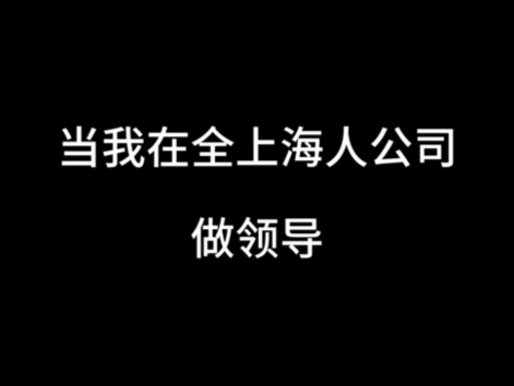 当我在全上海人公司做领导哔哩哔哩bilibili