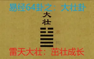 Télécharger la video: 易经64卦【大壮卦】：茁壮成长，但不能自满，需择机功成身退