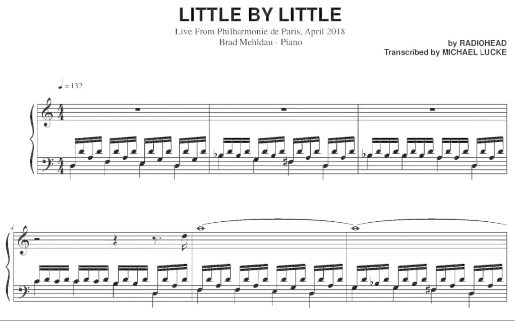 [图]【转载】Brad Mehldau - Little By Little - Transcription