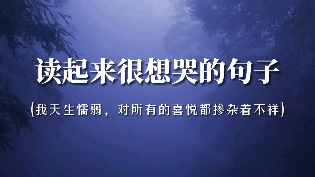 “我好久没有以小步紧跑去迎接一个人的那种快乐了”‖读起来很悲伤的句子哔哩哔哩bilibili