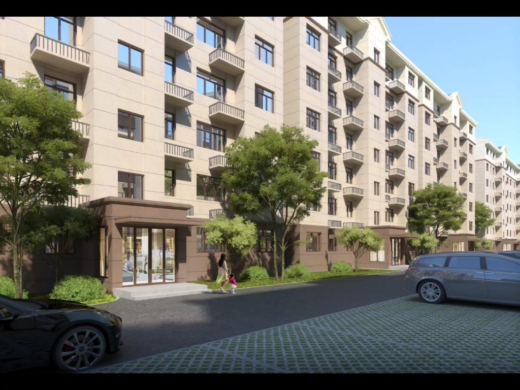 一套住宅小区效果图