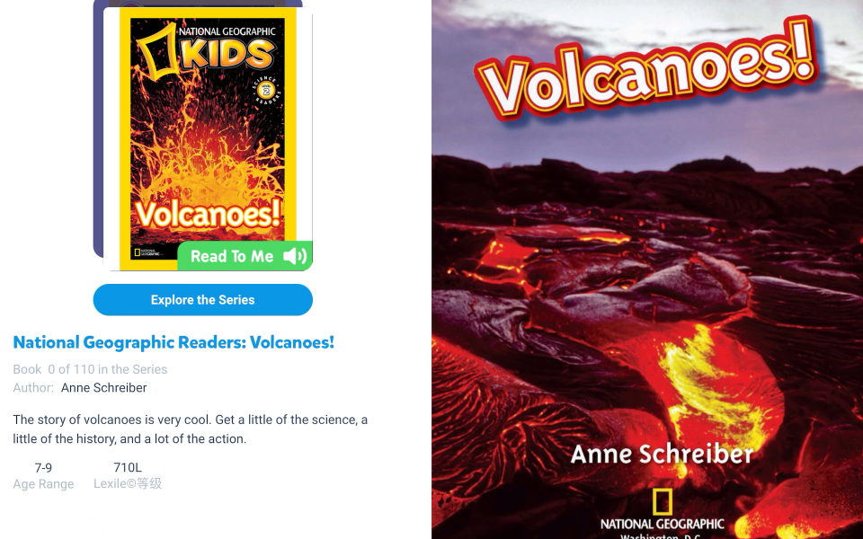 [图]Miss Bean loves Science: 最喜欢系列 National Geographic Readers: Volcanoes! 神秘的火山形成之谜