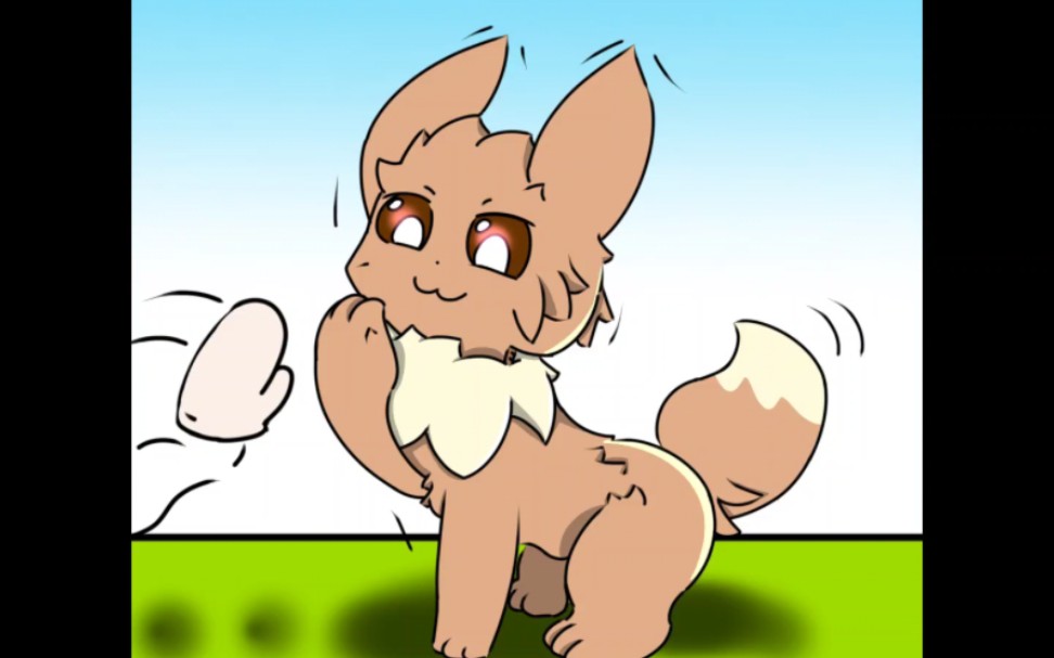 伊布与白手套绘画过程(绘画软件有bag)