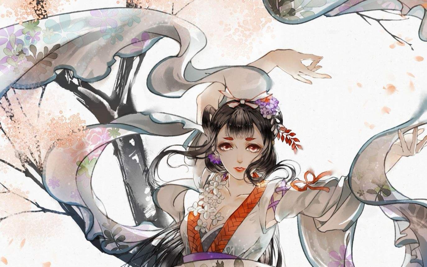 《阴阳师·式神列传【第九期】》大胸白丝画中少女—花鸟卷的前世今生