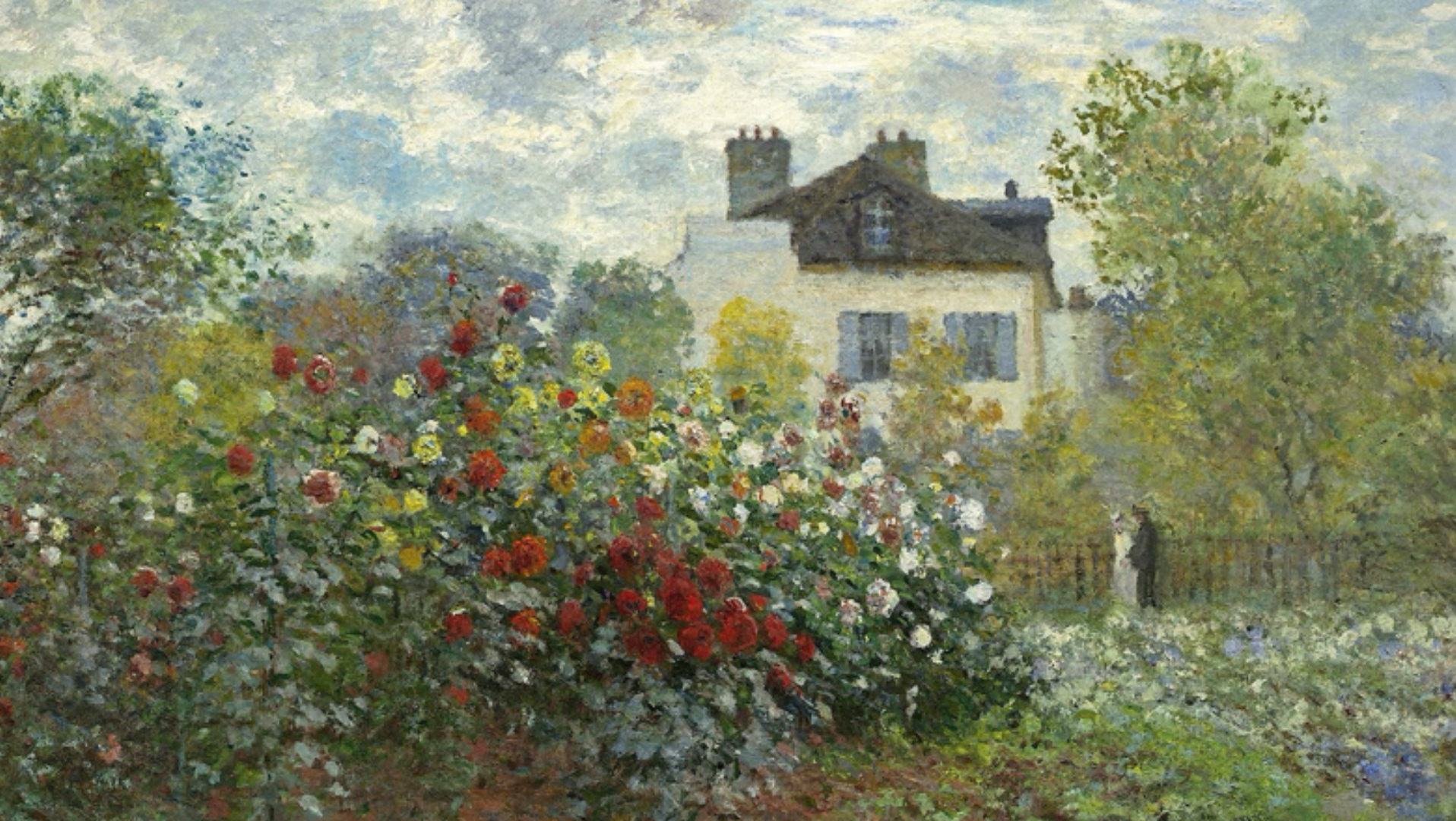 莫奈 油画原作《春天的花园》