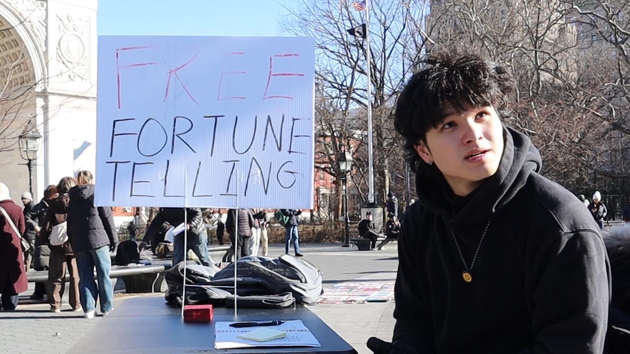 美国纽约街头算卦