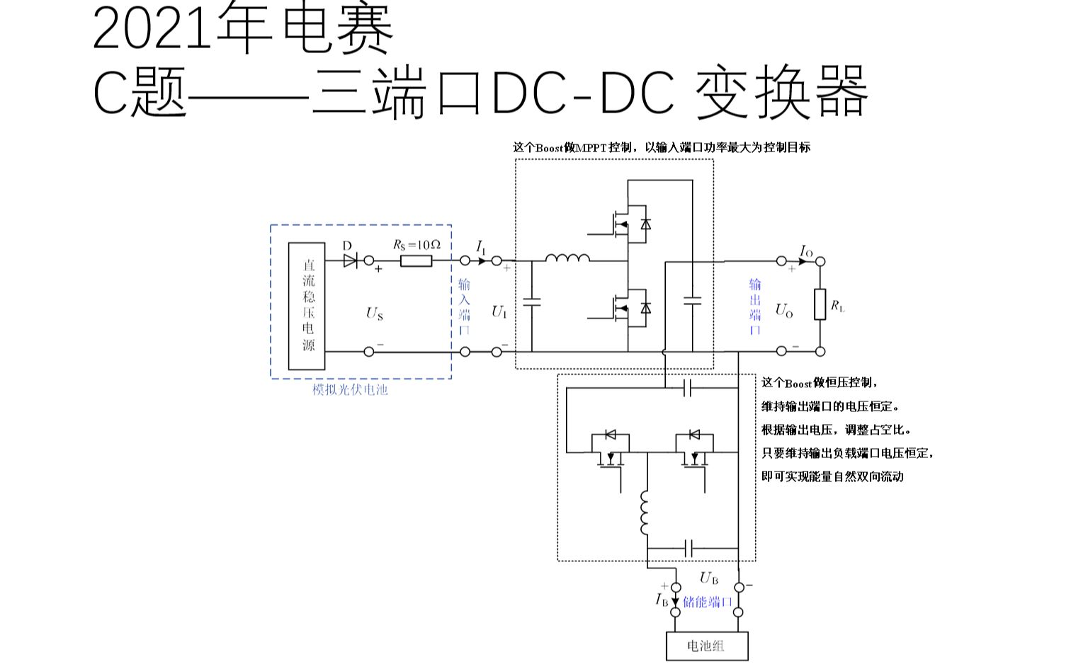 2021年电赛电源题B、C两题主电路拓扑哔哩哔哩bilibili