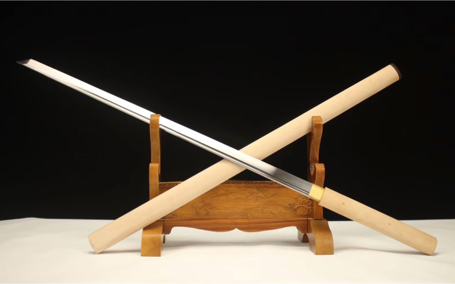 高性能锰钢一体白木唐刀