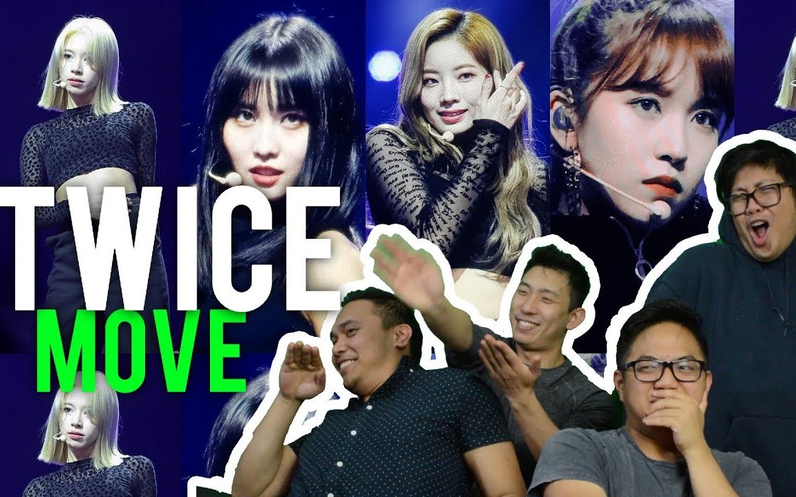 【kmoments】twice 香港音乐银行《move》live舞台 reaction_哔哩哔哩