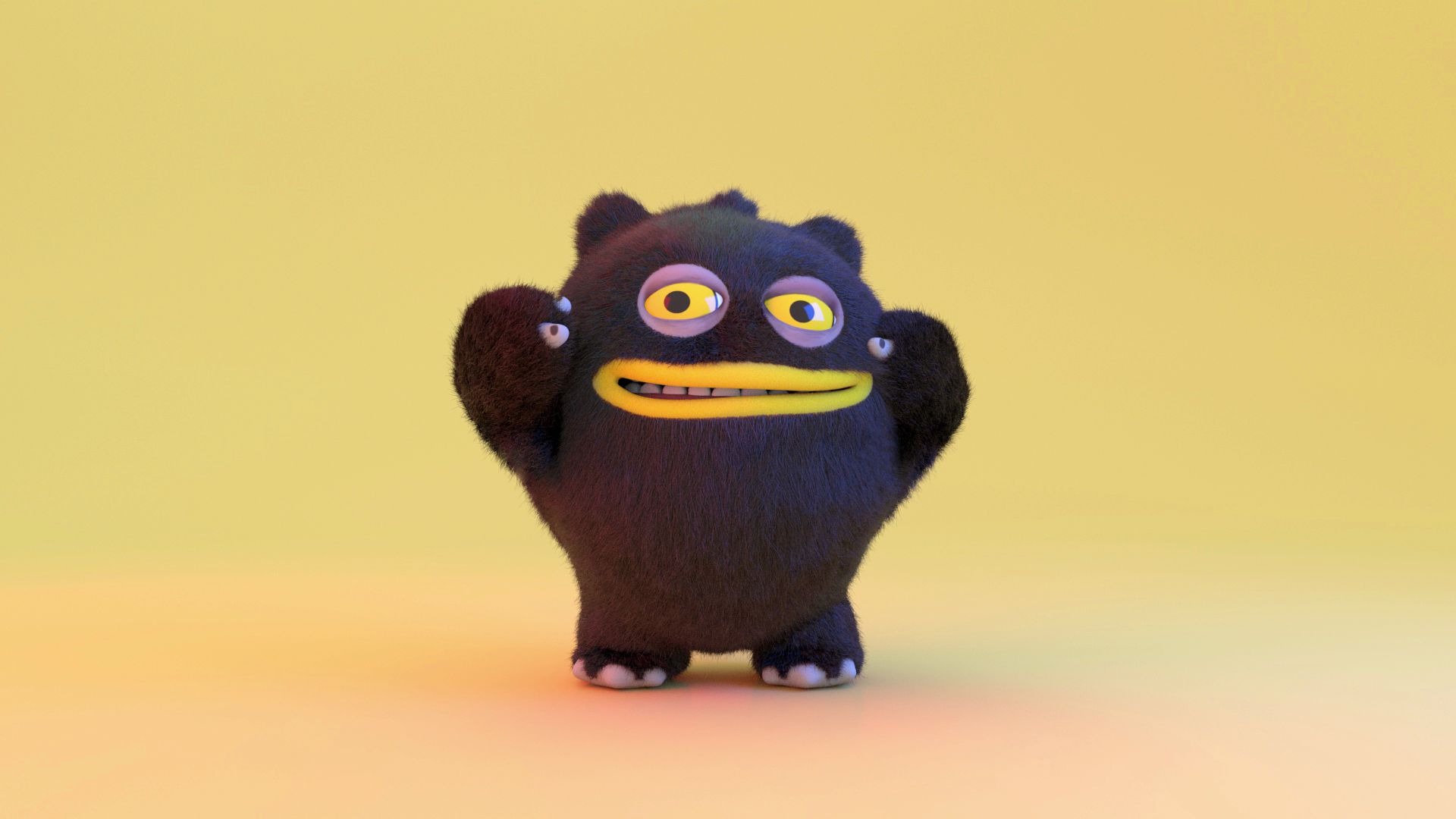 原创ip小黑球来啦!憨憨的,呆呆的,很可爱!其实很狂暴,是个熊孩子.