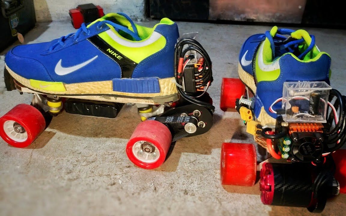 活动  自制一双"电动轮滑鞋",可以自己调节速度,穿上出门炸街太酷了!