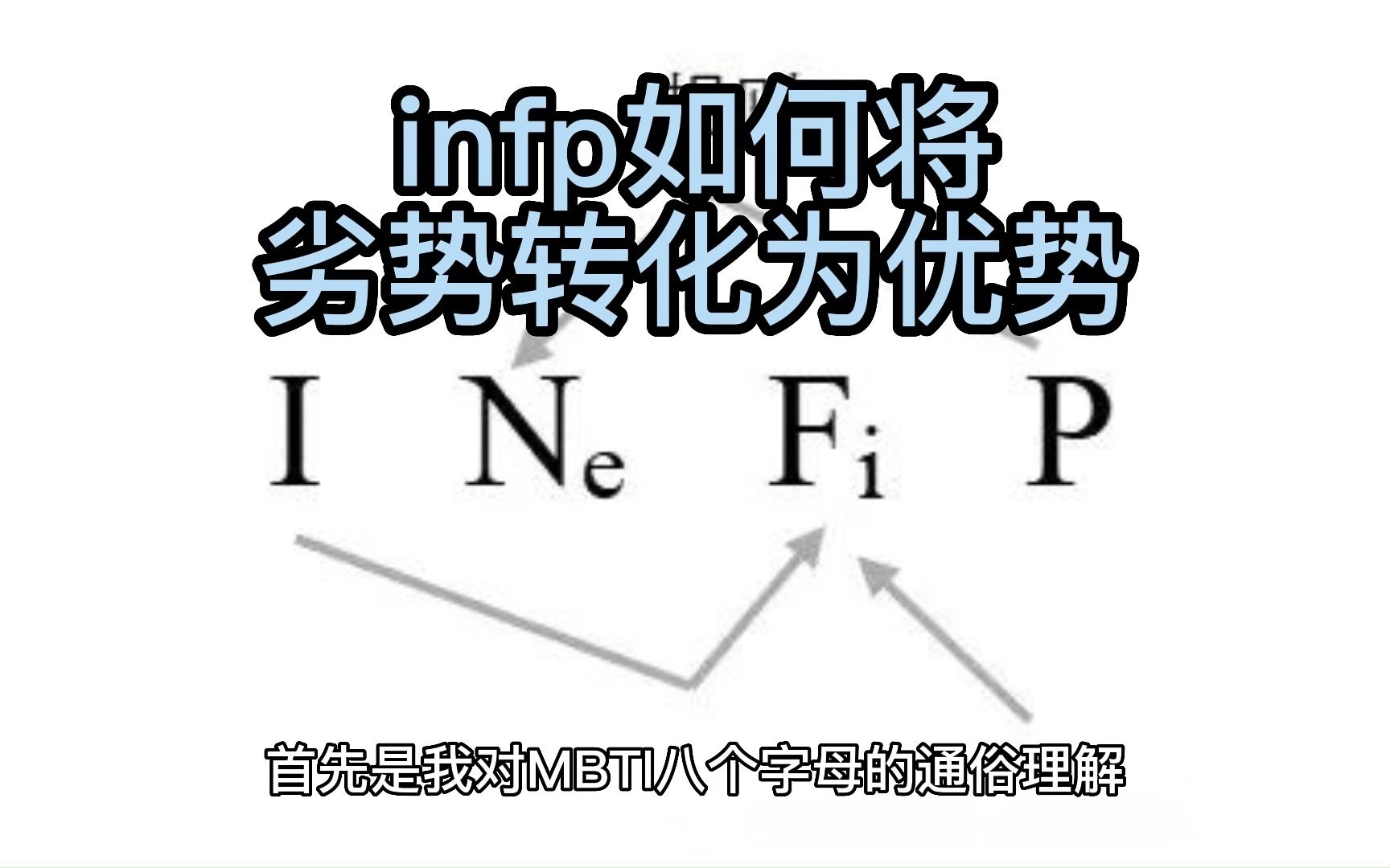 infp如何将劣势转化为优势哔哩哔哩bilibili