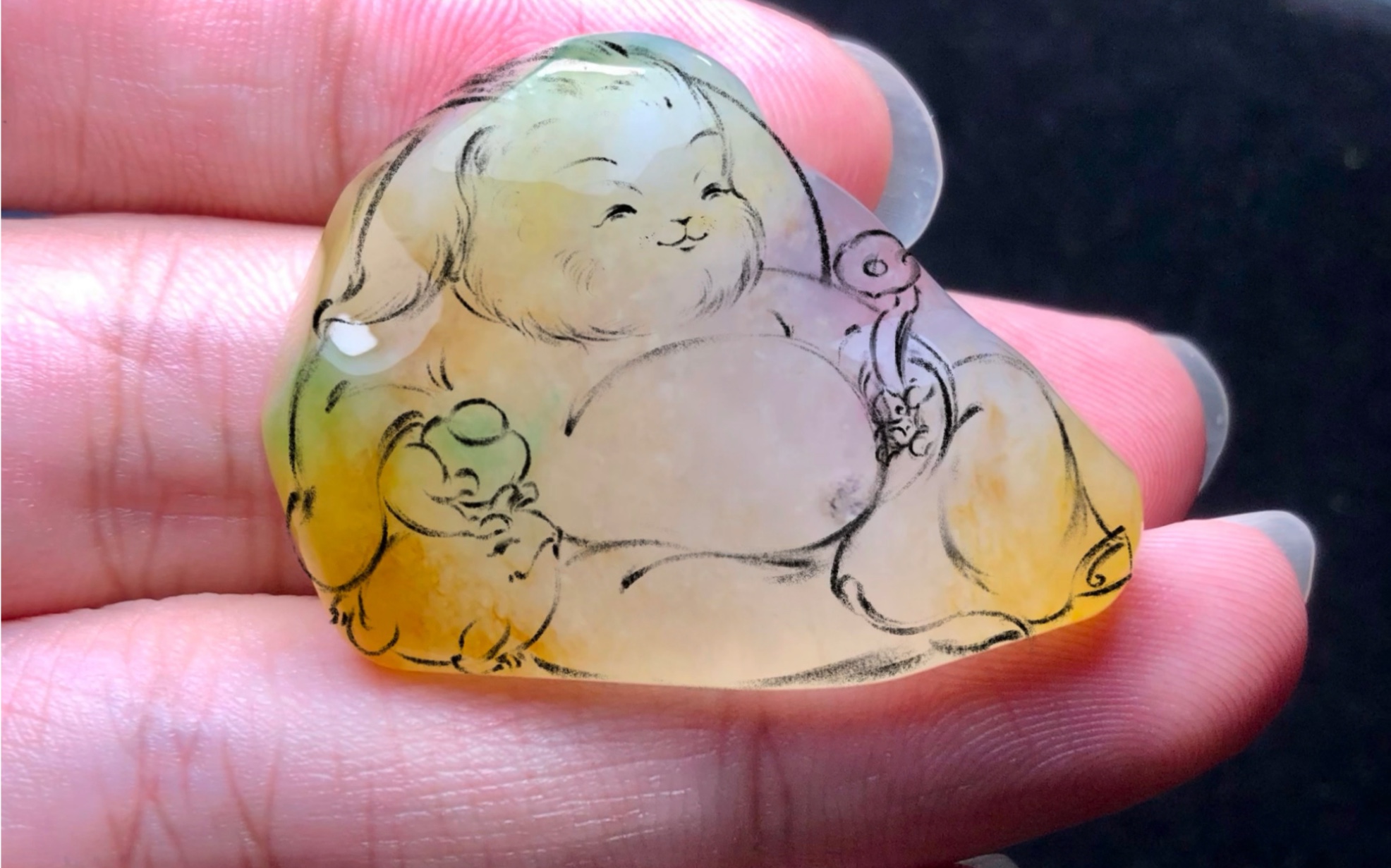 金蟾兔宝,开运纳福#俏色巧雕 #玉雕设计 #珠宝首饰