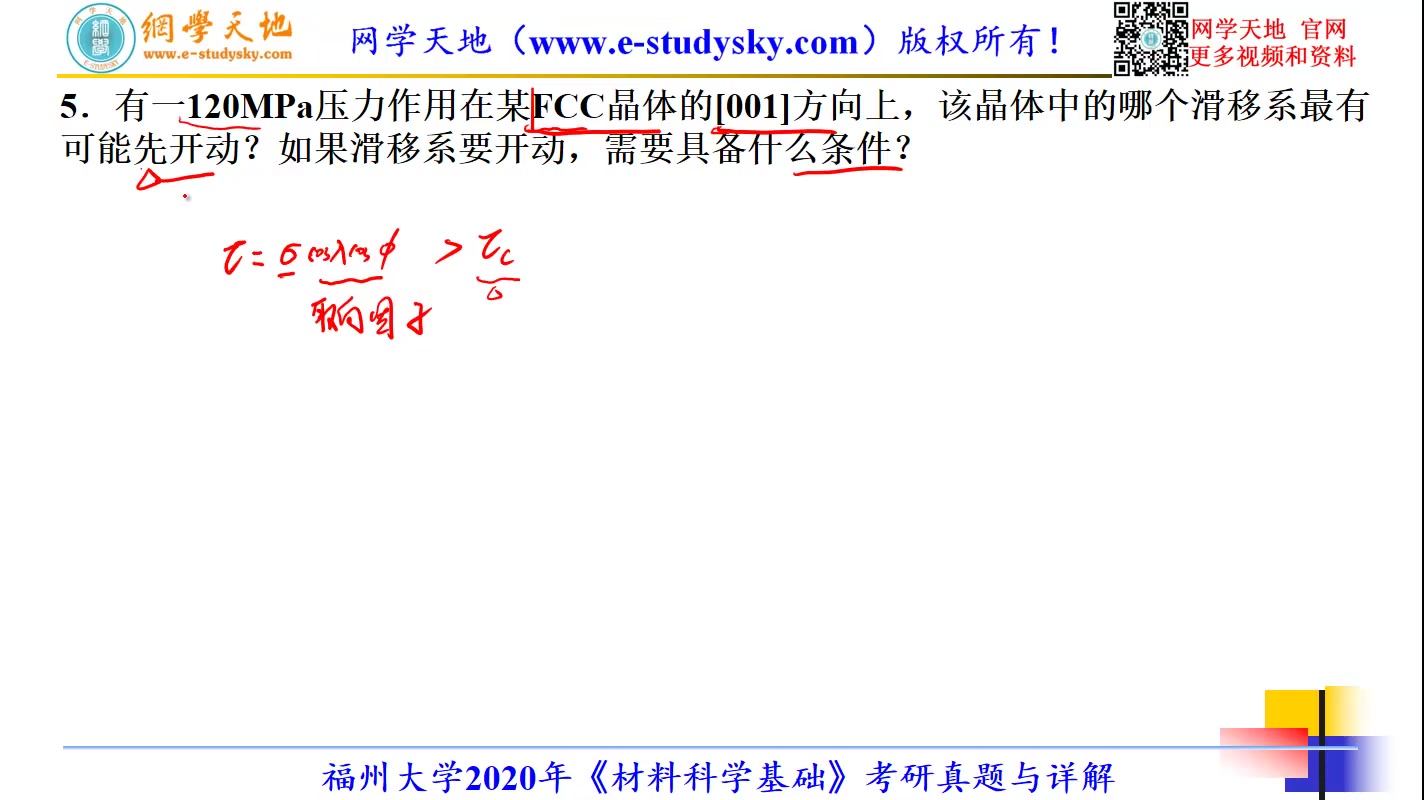 福州大学846材料科学基础考研真题答案福大材料工程网学天地考研哔哩哔哩bilibili