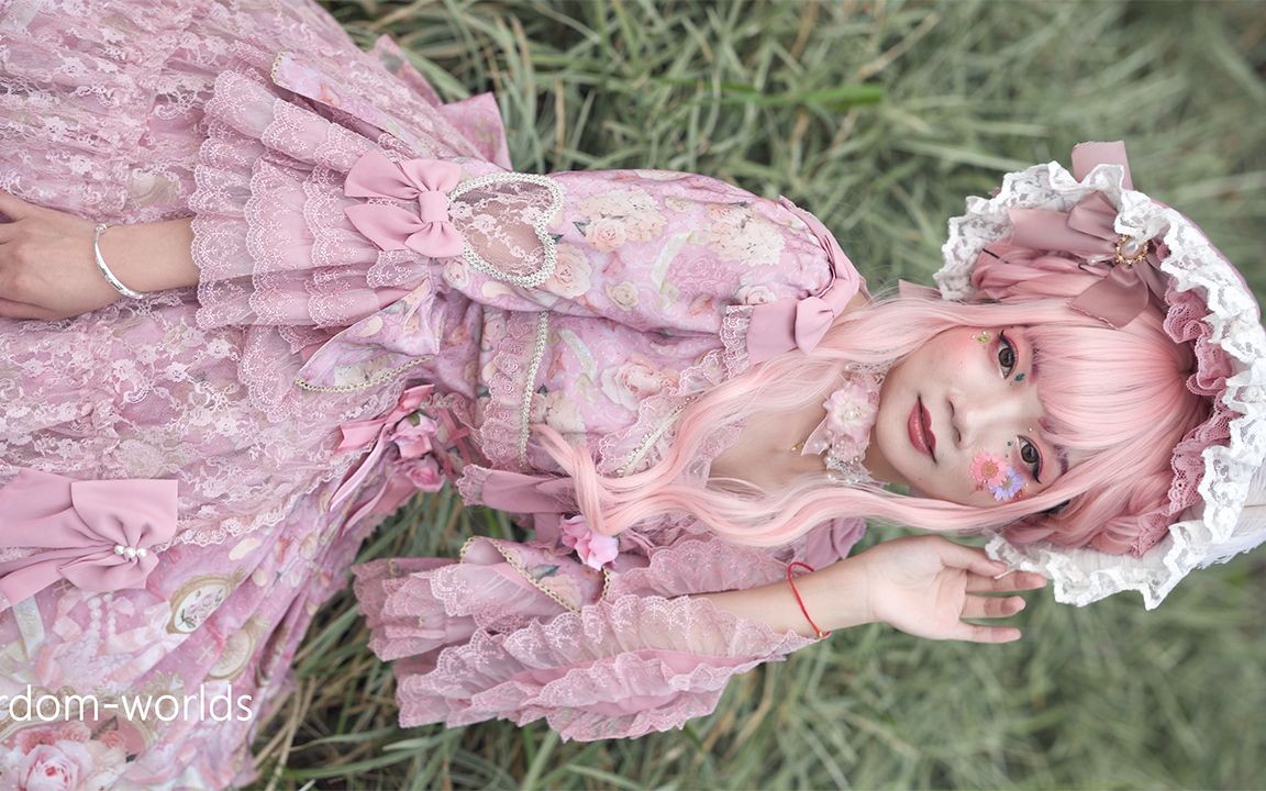 可爱lo娘 cos 樱花粉lolita 2020广州麽多漫展