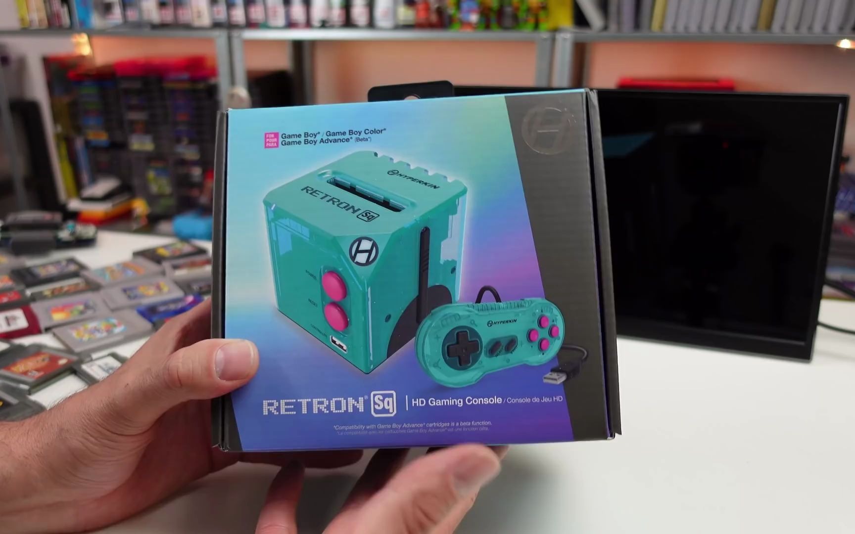 The HD Game Boy & GBA/GBC 卡带复古游戏主机 Hyperkin Retron Sq 开箱评测哔哩哔哩bilibili