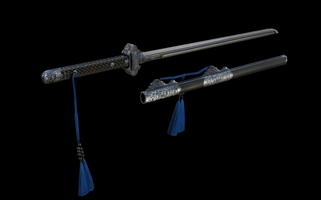 cf唐刀盛世太平tangdynastyswordsilver外观展示