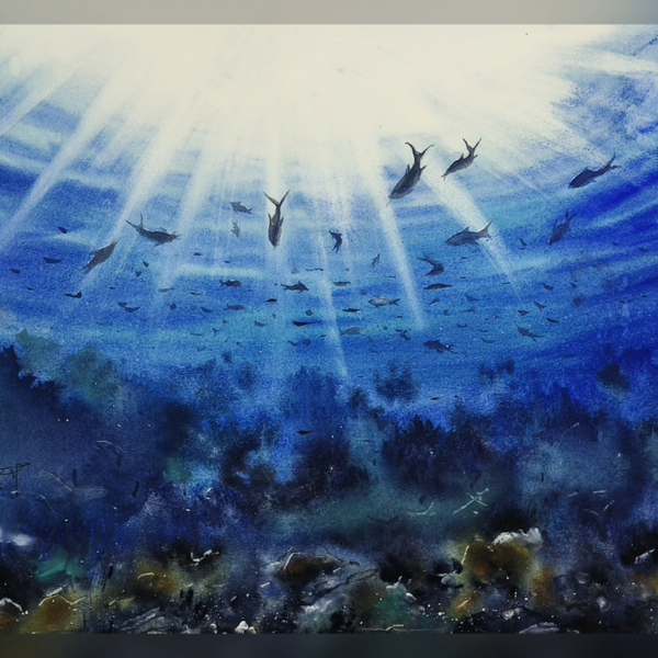 水彩画(海景)№43 海景水彩画海景水彩画法教程– 博物迷