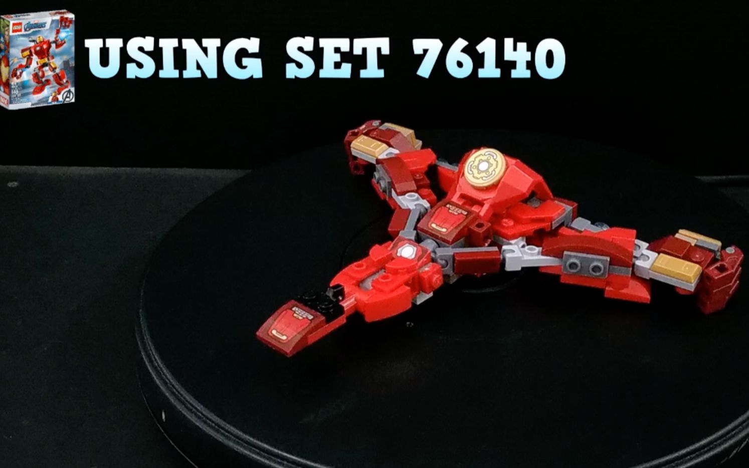 乐高moc教程 76140套内变形金刚 钢铁侠喷气战机 拼搭指南