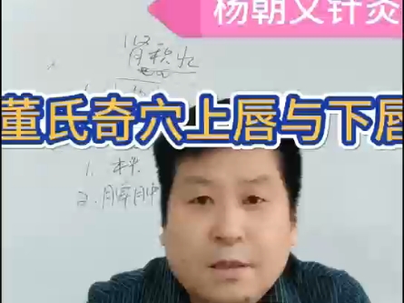 杨朝义老师讲董氏奇穴上唇与下唇穴的运用哔哩哔哩bilibili