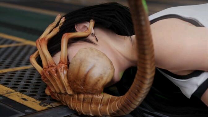 蒂法大战抱脸虫【最冲幻想/同人/3d】