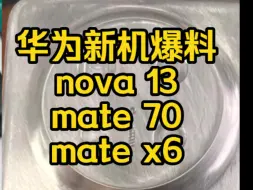 Download Video: 华为新机爆料，nova 13、mate 70、mate x6，都快来了