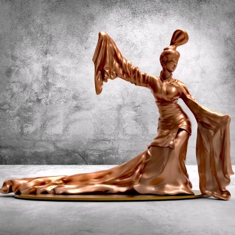 只此青绿舞蹈经过雕塑家手的效果