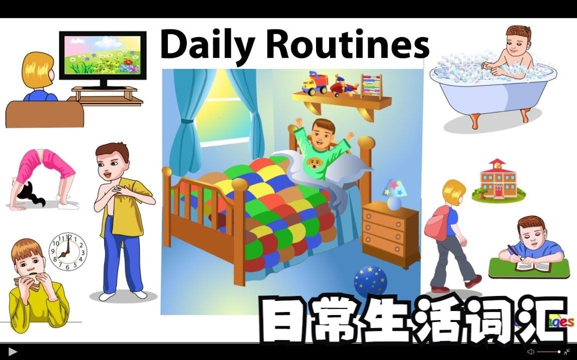 [图]日常生活词汇（Daily Routines vocabulary）