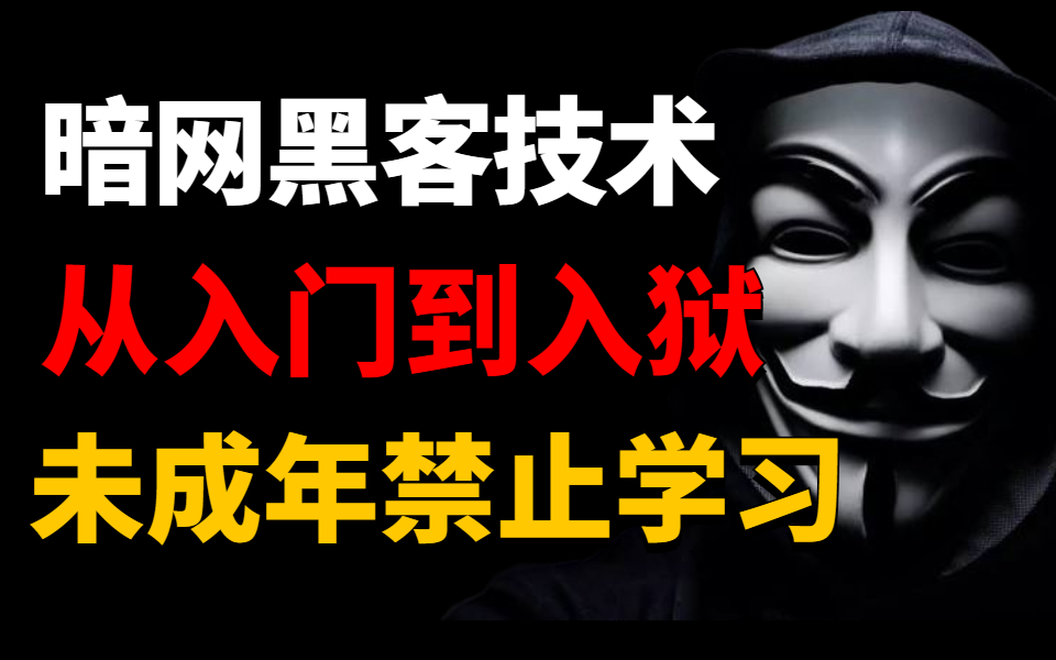 【暗网黑客技术】800集网络安全入门全套教程,零基础学黑客,内容真实可拷!哔哩哔哩bilibili