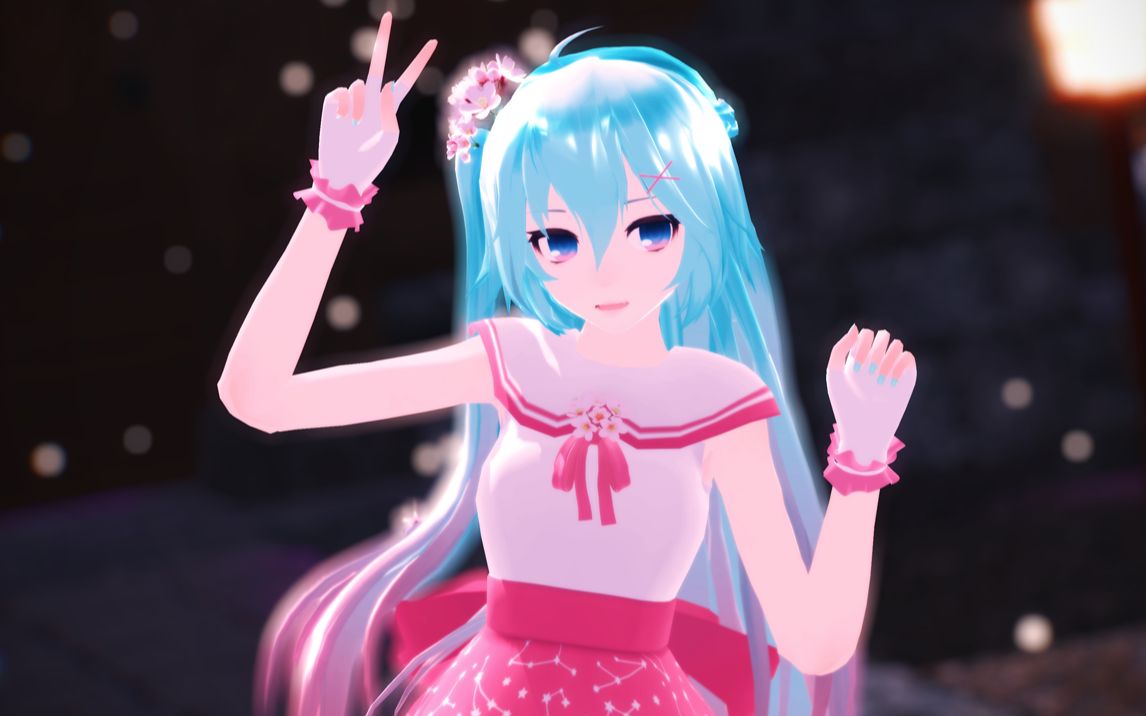 【mmd】樱花miku-告别的记忆【全屏无黑边1080p 60fps】_哔哩哔哩
