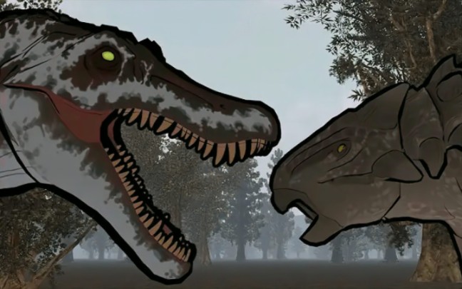 营地棘龙vs侏罗纪世界甲龙