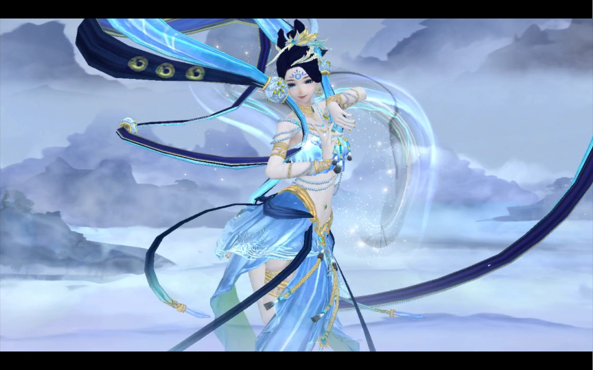 平安京花鸟卷典藏皮肤【明月几时】/敦煌系列/正倒剪/《麒犀咏裳》