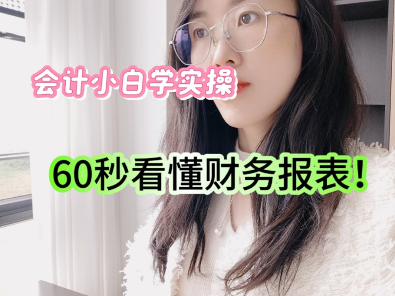 新手会计必看!60秒读懂财务报表!哔哩哔哩bilibili