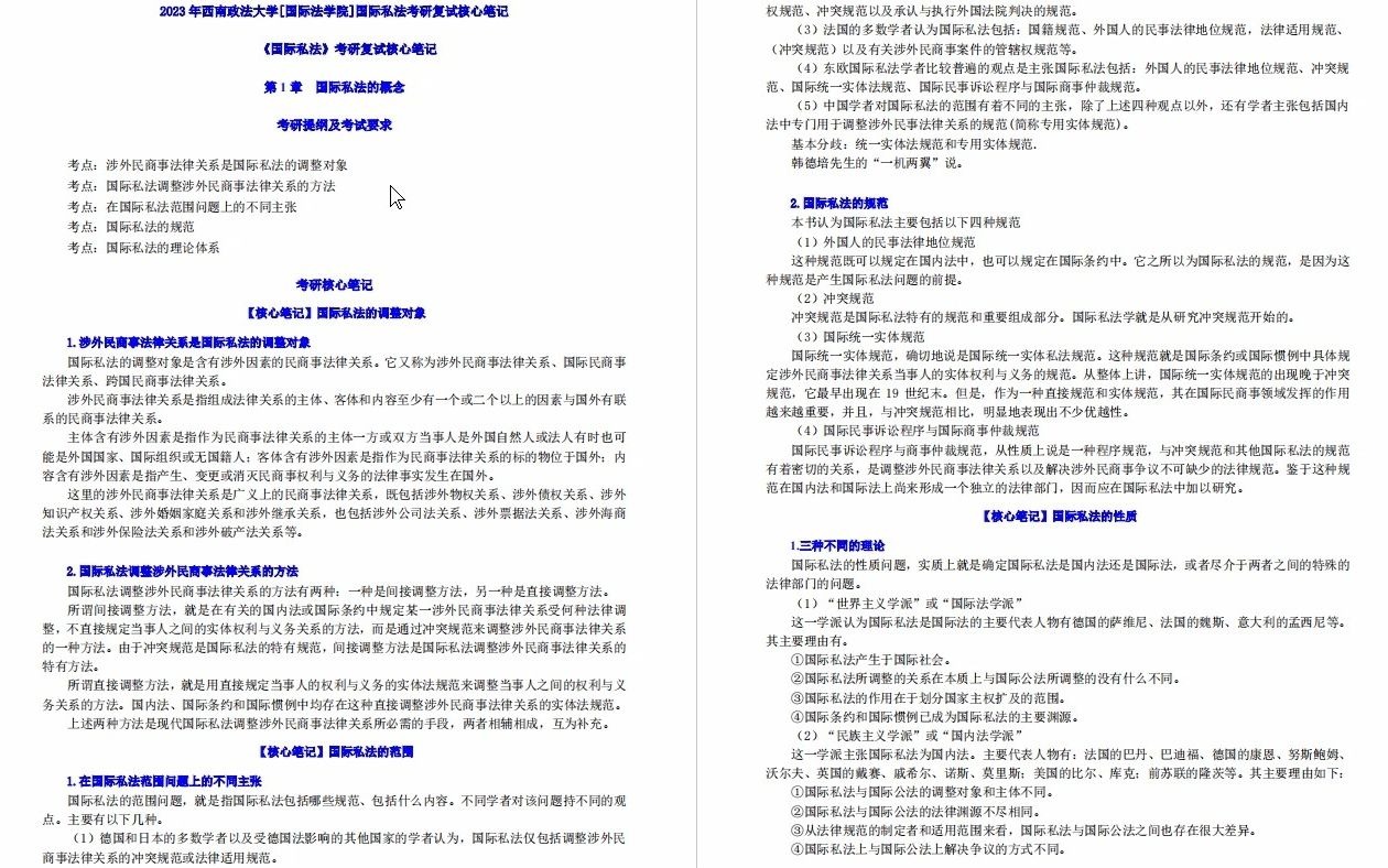 【电子书】2023年西南政法大学[国际法学院]国际私法考研复试精品资料哔哩哔哩bilibili