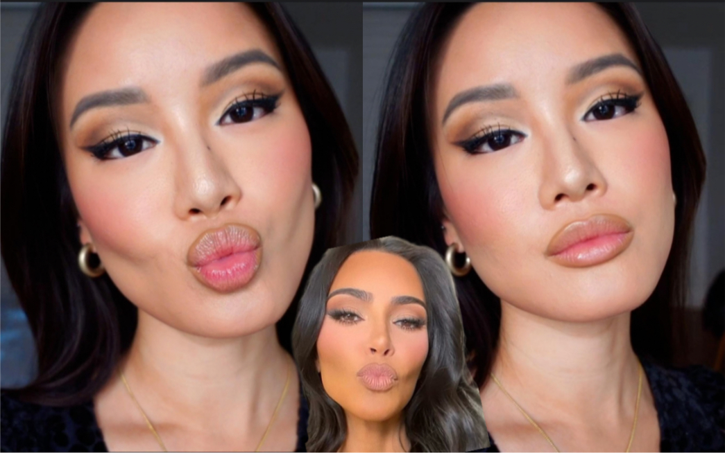 金卡戴珊仿妆|亚裔感十足的欧美截断妆