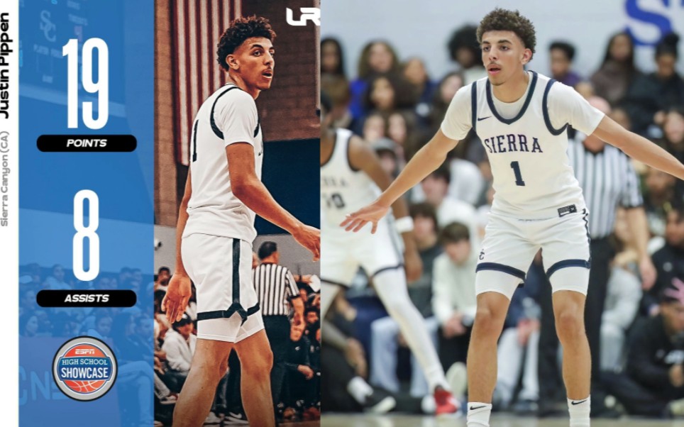 皮蓬小儿子!2024届控卫justin pippen对阵圣母高中单场19分8助攻