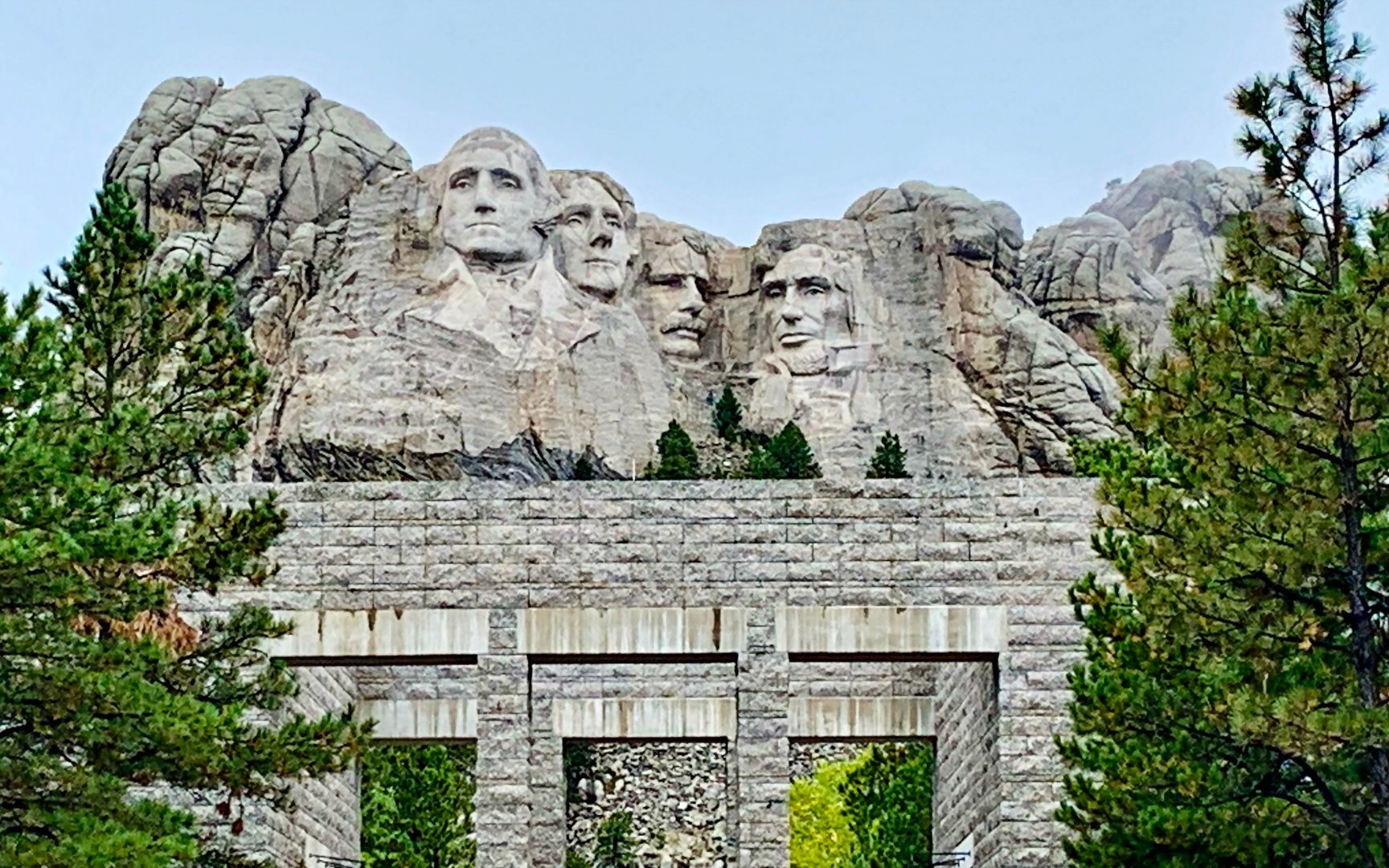 美国总统巨石像图片